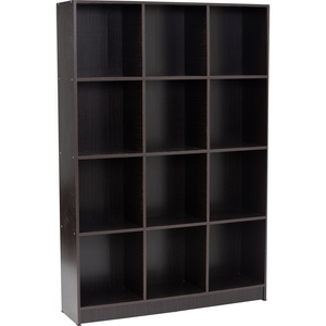 Étagère de rangement en bois noir, bibliothèque sur pied pour la maison, le bureau ou la bibliothèque - Product Image 1