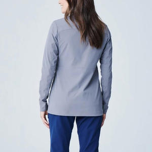 Custom Medical Doctor Zipper <b>Scrubs</b> Jacket Women Long Sleeve Ladies Doctor Hospital Wear Zip Up <b>Scrubs</b> Jacket - Product Image 6