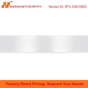 Ruban satin blanc simple face 25 mm, fournisseur en gros, lot de 5 rouleaux x 8 mètres, pour décoration de mariage, emballage cadeau, nœuds de chaise - Product Image 6