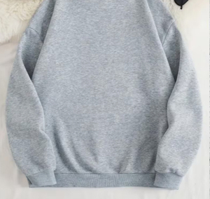 เสื้อสเวตเชิ้ตคอกลมสีน้ำตาลสำหรับผู้หญิง ทรงโอเวอร์ไซส์ ผ้าฝ้ายผสมย้อมสีแบบวินเทจ เป็นมิตรต่อสิ่งแวดล้อม ปักลายรูปหัวใจ แขนยาว - Product Image 3