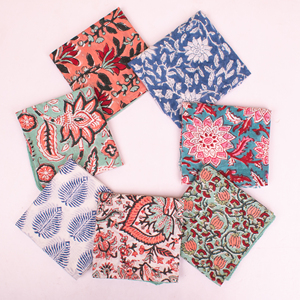 Pañuelo de Algodón Estampado a Mano con Diseño Floral Sanganeri para Mujeres y Hombres, Pañuelo Bohemio para la Cabeza, Transpirable, Ecológico, para el Cuello, la Muñeca o la Cintura - Product Image 3