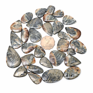 Pyrite naturelle de haute qualité, cabochon poli, pierre précieuse en cristal pour la fabrication de bijoux, lot en gros - Product Image 1