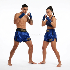 กางเกงมวยไทย MMA แบบสั่งทำพิเศษ พิมพ์ลายแบบ Sublimation สำหรับชกมวยคิกบ็อกซิ่ง ผลิตจากโพลีเอสเตอร์ 100% แห้งเร็ว ระบายอากาศได้ดี รับผลิตแบรนด์ส่วนตัว - Product Image 2