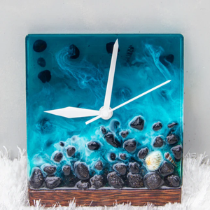 Luxury Resin Epoxy Decorative Wall <b>Clock</b> Handmade Wooden <b>Art</b> <b>Clock</b> with Silent Movement for Contemporary Home Decoration - Product Image 6