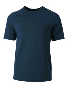 T-shirt pour homme, coupe classique, col rond, manches courtes, couleur unie, polyester et coton, style décontracté, tissu jersey tricoté, personnalisable - Product Image 2