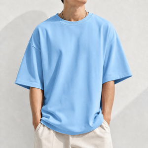Service OEM, Fabricant Personnalisé, Design Mode Urbaine, T-shirts Homme Oversize à Épaules Tombantes 100% Coton Vierge de Haute Qualité - Product Image 4
