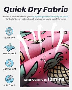 กางเกงว่ายน้ำชายแห้งเร็ว ไซส์ใหญ่ ลายพิมพ์ กันน้ำ สำหรับชายหาด ขายส่ง - Product Image 5