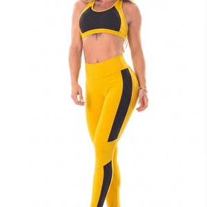 Conjunto de Yoga para Mujer, de la Mejor Calidad, Texturizado, con Costuras Sólidas, Estampado Digital, 2 Piezas, Transpirable, Cintura Alta - Product Image 1
