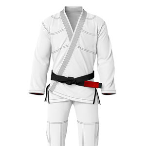 ชุดคาราเต้ผู้ใหญ่แบบยูนิเซ็กซ์ สีขาว ผ้าเนื้อเบา เข็มขัดระดับสูง สำหรับฝึกซ้อมกังฟู เทควันโด บราซิลเลียนยิวยิตสู ซักได้ ปรับแต่งได้ - Product Image 5