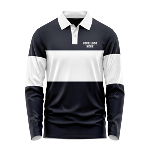 Camisetas Polo de Manga Larga para Hombre con Logotipo Personalizado, Tela Suave Premium, Diseño de Cuello Clásico para Uniformes de Empresa, Pedidos al por Mayor - Product Image 1