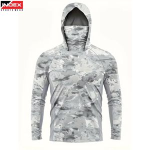 เสื้อฮู้ดตกปลาผู้ชายสั่งทำพิเศษ คุณภาพสูง พรีเมียม รุ่นใหม่ล่าสุด โพลีเอสเตอร์ 100% แขนยาว ป้องกันแสงแดด - Product Image 1