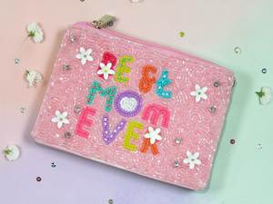 Élégante pochette à monnaie brodée de fleurs et perlée, cadeau fait main pour femmes, mères, amies, classique, personnalisable, usage quotidien - Product Image 2