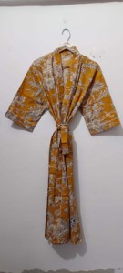 Bata Kimono 100% Algodón con Estampado Animal, Suave, para Dama de Honor, Talla Única, para Todas las Estaciones - Product Image 4