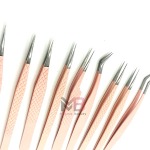 Pinzas Profesionales para Extensión de Pestañas con Punta Personalizada, Agarre Fuerte, Sensación Cómoda, Pinzas para Pestañas con Logotipo Personalizado - Product Image 3