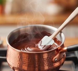 Rose Gold Copper Utensils Metal Sauce <b>Pan</b> With Attach Aluminium <b>Handle</b> And Lid For Kitchenware Hotel Restaurant - Product Image 3