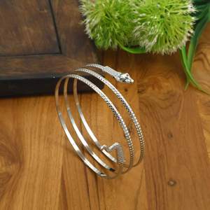 Brazalete de Serpiente para Brazo, Acero Inoxidable, Ajustable, Joyería Superior, Dorado/Plateado, Estilo Bohemio, Regalo para Ella - Product Image 1
