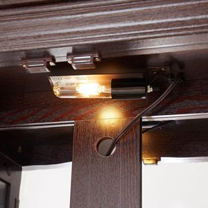 Vetrina Illuminata con Cornice in Legno per Vini, Giocattoli o Esposizione e Conservazione in Soggiorno - Product Image 6