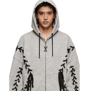 เสื้อฮู้ดดี้โอเวอร์ไซส์แบบสวมหัว มีเชือกผูกเอว สไตล์ลำลองสำหรับผู้หญิงและเด็กผู้หญิง เสื้อทรงบัสติเยร์ - Product Image 3
