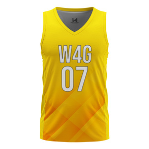 Maillot de basketball personnalisé sublimé sans manches, col en V, réversible, séchage rapide, respirant, fournisseur d'uniformes sportifs en gros pour équipes - Product Image 5