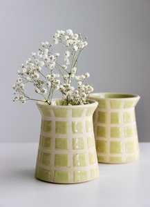 Vase de table en céramique minimaliste, émaillé bleu-vert, 8-16 pouces, fait main, décoration - Product Image 5
