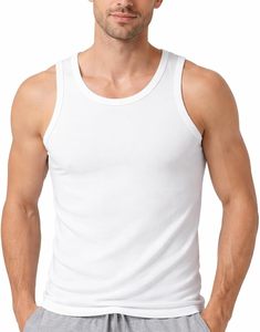Gilet de sport pour homme, confort et flexibilité améliorées, design sans coutures et construction en coton doux. - Product Image 1