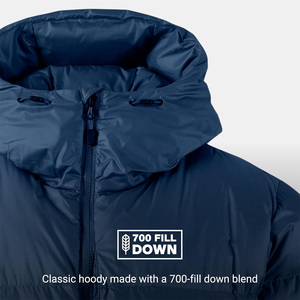 Veste matelassée longue d'hiver pour homme, impression personnalisée sur le devant, design à capuche, rembourrage 100% polyester, production directe d'usine - Product Image 3