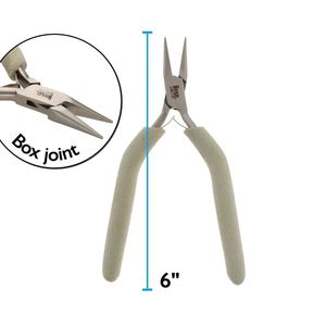 Pince à bec effilé professionnelle en acier inoxydable pour la fabrication de bijoux, pointe fine de précision pour la mise en forme de perles, le tirage et le pliage de fils d'argent et d'or - Product Image 2