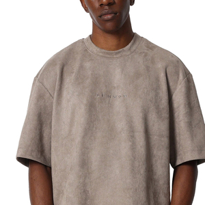 T-shirt surdimensionné vintage délavé personnalisé 2026 pour homme, en coton épais, coupe carrée, style streetwear, fabricant de marque privée - Product Image 4