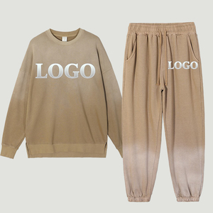 Ensemble de survêtement vintage personnalisé pour homme, respirant, en polaire, imprimé à l'acide, polyester/coton, séchage rapide, avec capuche - Product Image 3