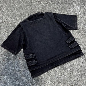Camiseta de hombre personalizada vintage con lavado ácido, de algodón 100% transpirable, de alto gramaje, oversize, con hombros caídos, estilo streetwear, rosa intenso liso. - Product Image 2