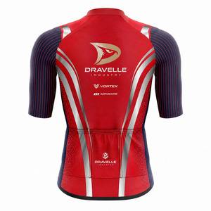 Maillot de cyclisme haute performance personnalisé, respirant, en polyester, avec fermeture éclair intégrale, poches arrière et ourlet en silicone - Product Image 3
