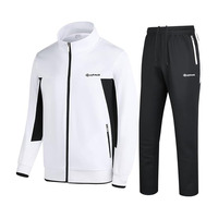 Ensemble de survêtement décontracté pour homme, veste de course à fermeture éclair intégrale et pantalon, 2 pièces