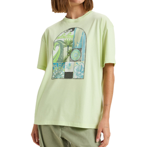 เสื้อยืดผู้หญิงผ้าฝ้าย พิมพ์โลโก้ได้ แฟชั่นสีพื้น สวมใส่สบาย ทรงเข้ารูป ระบายอากาศดี แขนสั้น คุณภาพสูง ขายส่ง น้ำหนัก 220 กรัม - Product Image 1