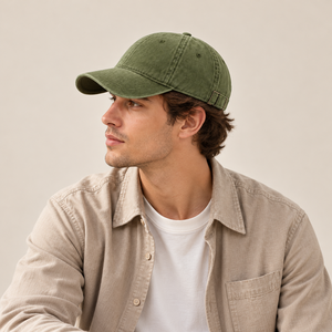 Casquette de baseball vintage en coton délavé, réglable avec boucle, unisexe, couleur unie - Product Image 4