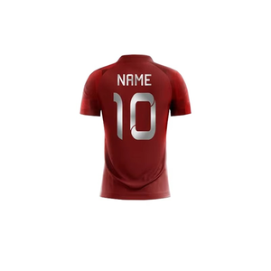 Conjunto de Uniforme de Fútbol Personalizado Rojo Granate, Jersey de Fútbol Sublimado, Transpirable, Ropa Deportiva para Equipos, Fabricante OEM - Product Image 4
