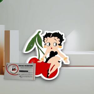 Placas Magnéticas Acrílicas Ecológicas para Extensiones de Pestañas con Diseño de Corazón de Betty Boop y Hello Kitty, Color Rojo Intenso - Product Image 6