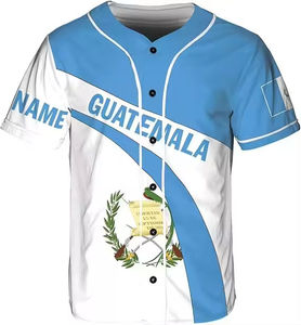 Custom Baseball Jersey Unisex Short Sleeve Button Up Color Blocking Moisture Wicking Polyester Adult All Seasons Sportswear - Product Image 3