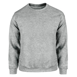 Sweat-shirt polaire uni à col rond pour homme, 50% coton 50% polyester, vente en gros d'usine - Product Image 4