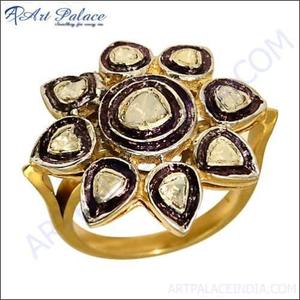 Anillo Victoriano de diseño floral Anillos ajustables Anillo de diamante victoriano - Product Image 1