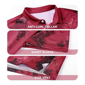 Chemises de golf pour hommes, tissu respirant et anti-transpiration, performance Dry Fit, polo recyclé à manches courtes pour le style business décontracté et les vêtements de sport de tennis - Product Image 5