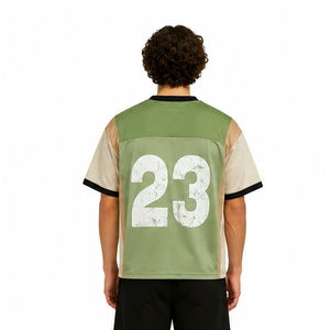 Maillot de football unisexe vert à col en V, manches courtes, numéro 23, impression sublimée, polyester à séchage rapide, vêtements pour adultes - Product Image 4