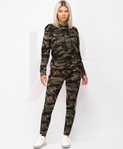 Women Camouflage Hooded <b>Tracksuit</b> Set Full Sleeve Joggers With Drawstring Pockets Autumn Casual Spandex Polyester Blend - Product Image 2