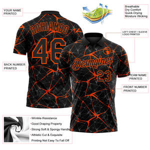 Polo d'équipe de paintball professionnel, sublimation intégrale, polyester, vêtements de sport, fournisseur OEM ODM, export en gros, qualité supérieure - Product Image 3