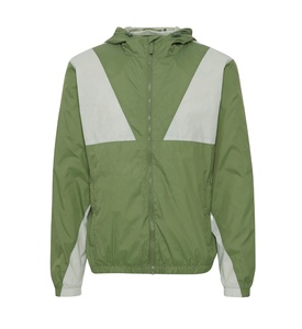 Chaquetas Cortavientos Personalizadas de Alta Calidad para Hombre, Chaqueta Cortavientos con Paneles de Patrón Liso Tejido para Hombre, Talla Grande con Capucha - Product Image 1