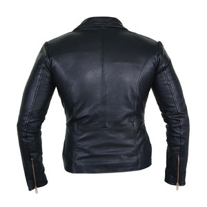 Veste courte en cuir pour femme, logo personnalisé, vêtements décontractés, meilleure qualité, sortie d'usine, fermeture éclair, en vente - Product Image 2