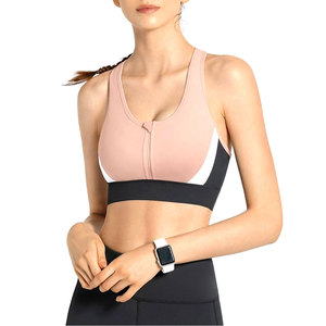 New Gym Sports <b>Bra</b> Women High Support Fitness Yoga Running Breathable Quick Dry <b>Stretch</b> Comfort Simple Front Logo Activewear Top - Product Image 1