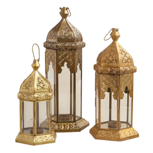 Faroles colgantes vintage de metal rojo con asa, farol decorativo de hierro y vidrio para interiores y exteriores, para decoración del hogar, bodas y jardines. - Product Image 2