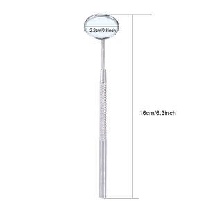 Miroir à cils professionnel personnalisé 2024 de luxe en acier inoxydable, mini, portable, carré, rose, à pointe, style droit, pour faux cils - Product Image 4