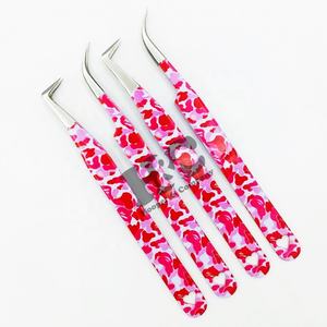 Nouvelle pince à épiler professionnelle en acier inoxydable durable à pointe dentelée pour extensions de cils, avec pointe en fibre antidérapante pour une prise parfaite - Product Image 4