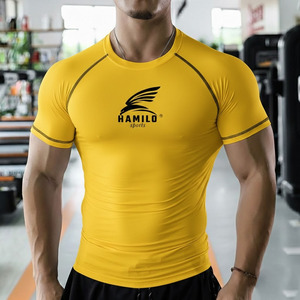 Chemise de compression à manches longues pour homme en coton 100% de haute qualité, légère et respirante avec motif uni - Product Image 6